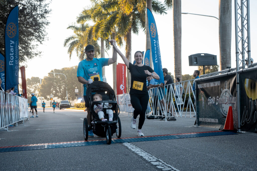 rotary run finish line