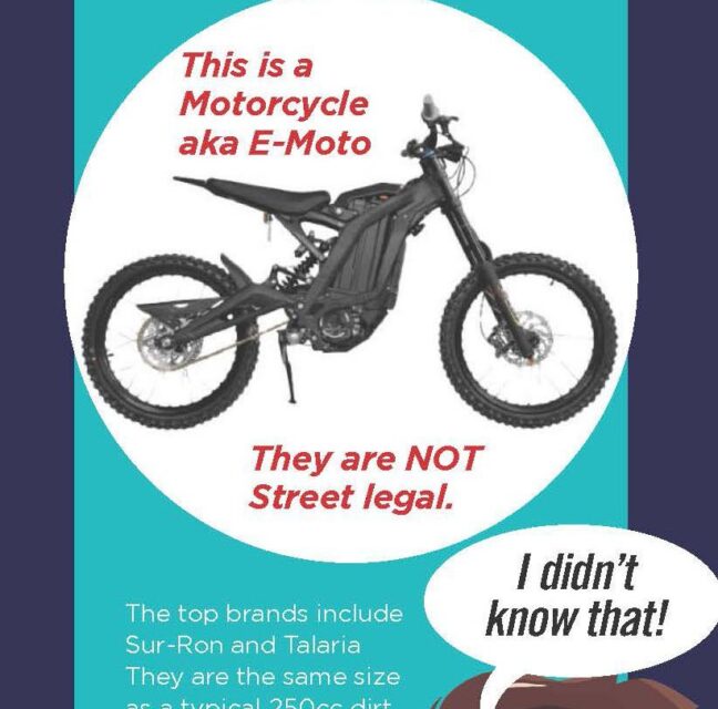 E-motorcycle, not an e-bike
