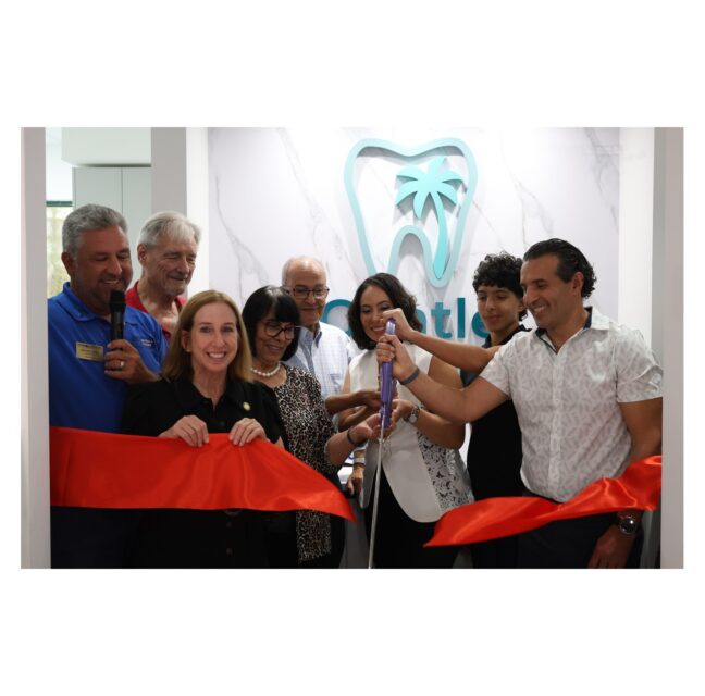 Ribbon cutting at the Gentle Dentistry of South Florida grand opening in Weston