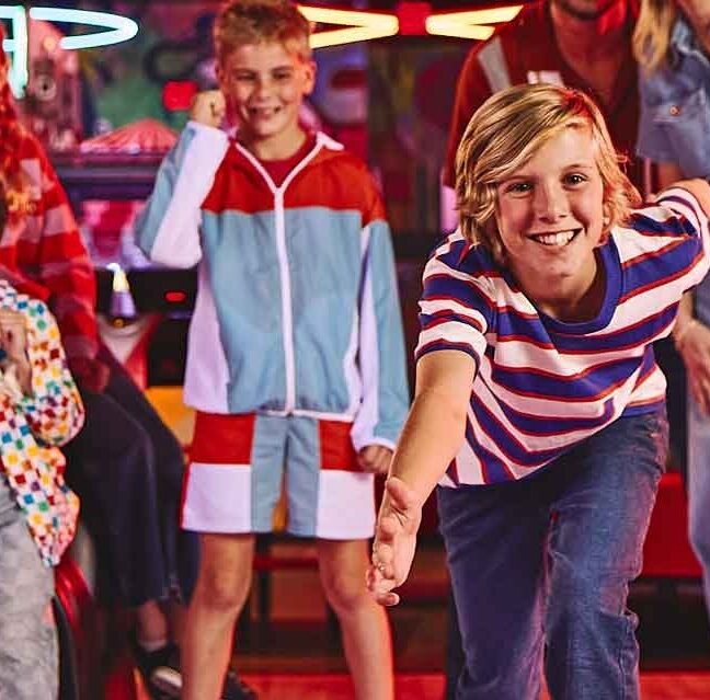 A family bowling at Lucky Strike. Photo: Lucky Strike Entertainment